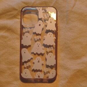 Ghost Pattern Phone Case - Brown